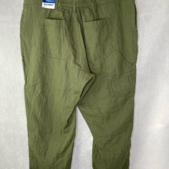 NWT Old Navy Womens High-Waisted stretchy  Tapered Pants for Olive green size 20 - Picture 12 of 14
